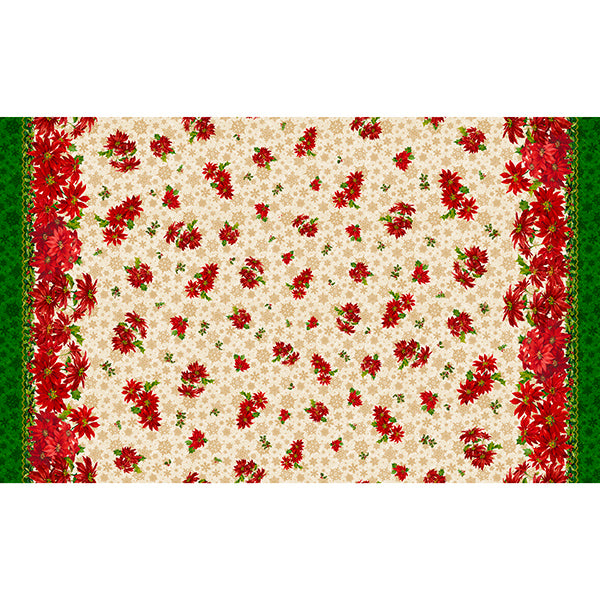 Poinsettia Greetings Double Border 31079-Y