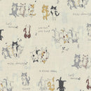 Nozawa Cats Natural Linen