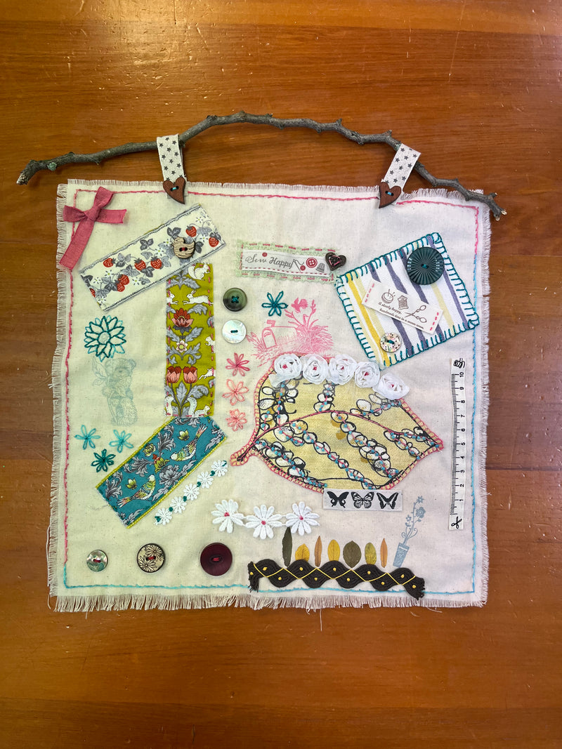 Slow Stitching Starter Kits Pink Hippo