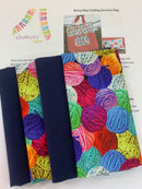 Rainy Day Folding Grocery Bag Kit Knitting Navy