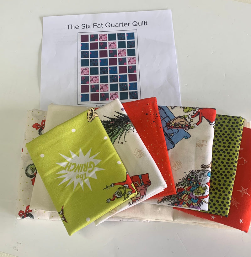 The Six Fat Quarter Quilt Christmas Grinch Kit