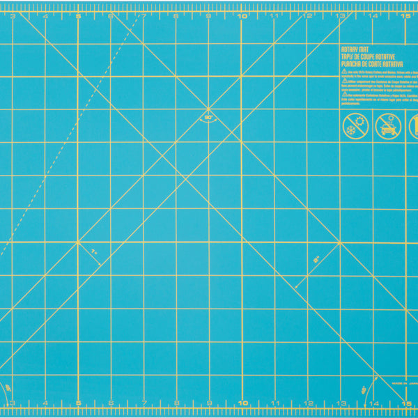 OLFA Splash Gridded Cutting Mat 12X18-Aqua 