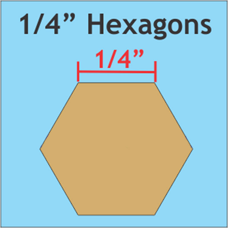 1/4" Hexagon papers 200pcs