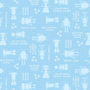 Sky Blue Robot Words