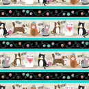Multi Purrfect Partners Repeating Stripe