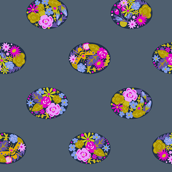 Sapphire Floral Dot A-9884-C