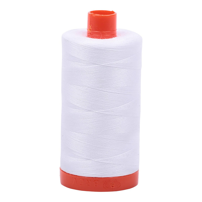 Aurifil Cotton Thread Solid 50wt 1422yds White 2024