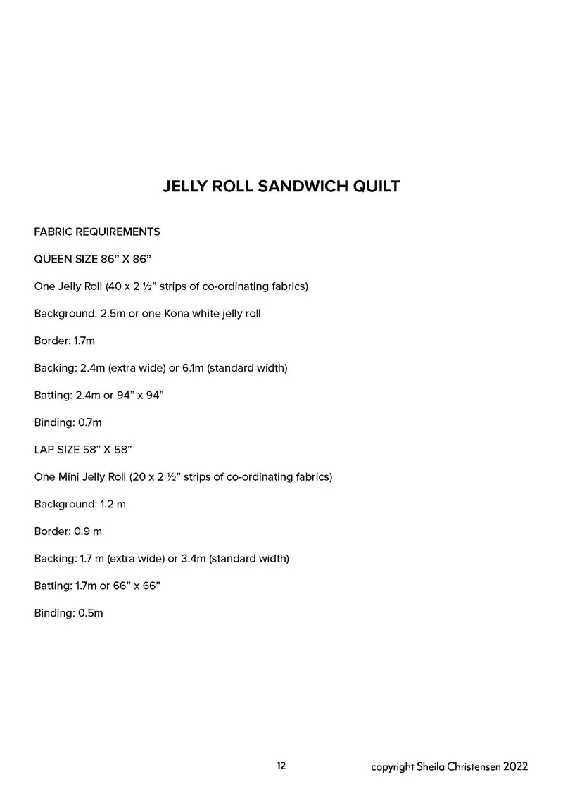 Jelly Roll Sandwich Quilt