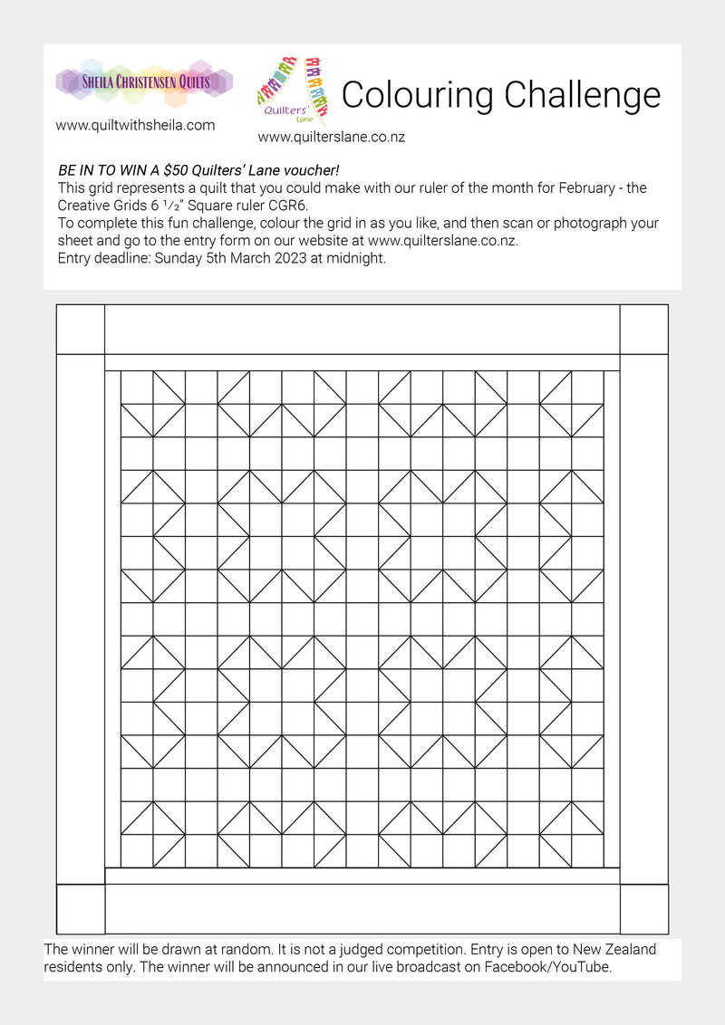 CGR6 6 1/2" Square Ruler Colouring Challenge