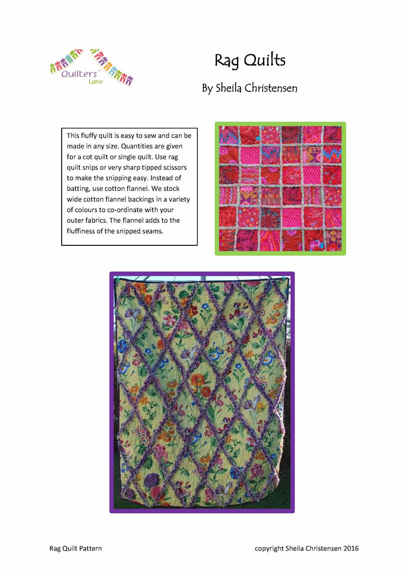 Rag Quilts - Pattern
