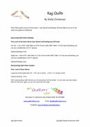 Rag Quilts - Pattern