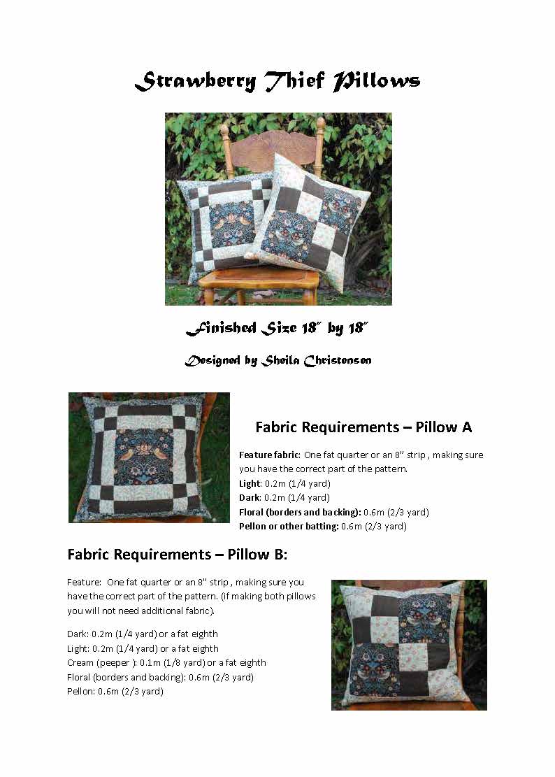Strawberry Thief Cushions Pattern pdf