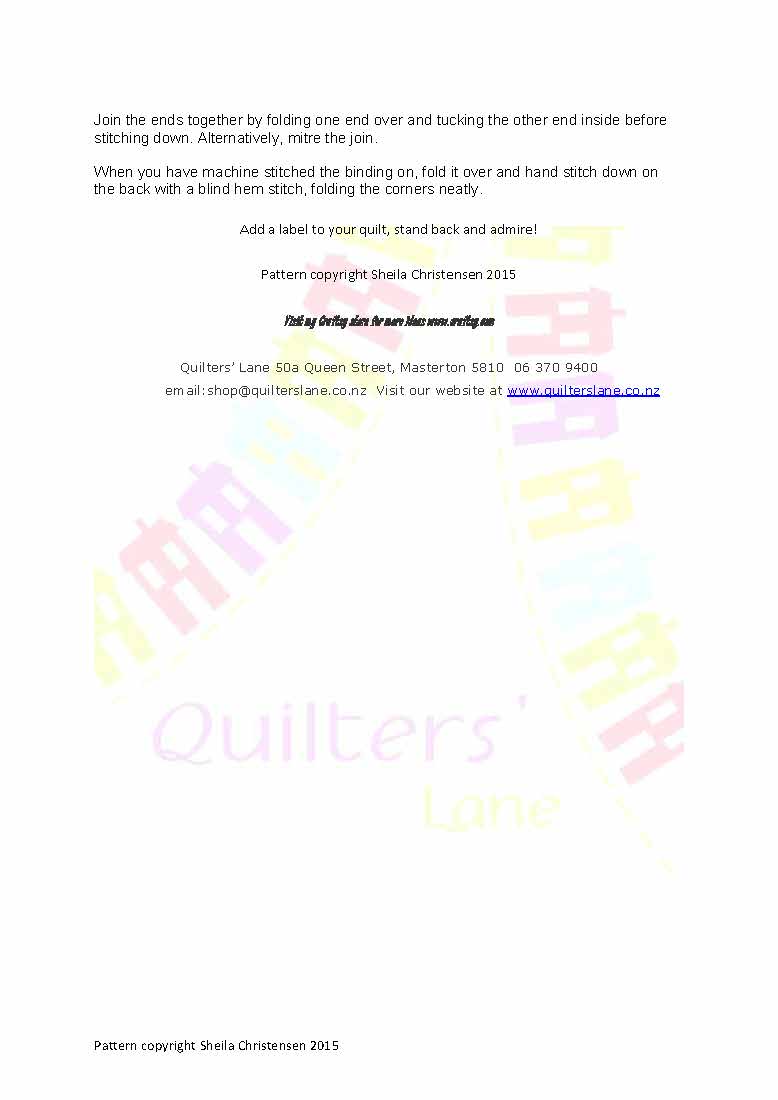 Sweet Tweet Quilt Pattern pdf