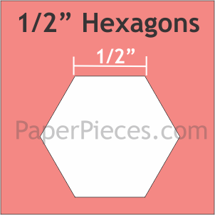 1/2" Hexagon Paper Pieces