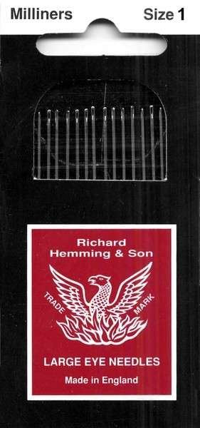 Richard Hemming Milliners Needles Size 1